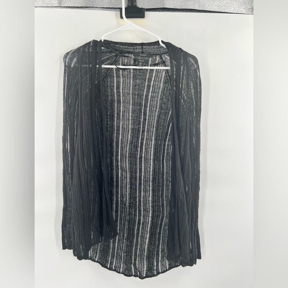 Tahari womens linen shirt blouse size S